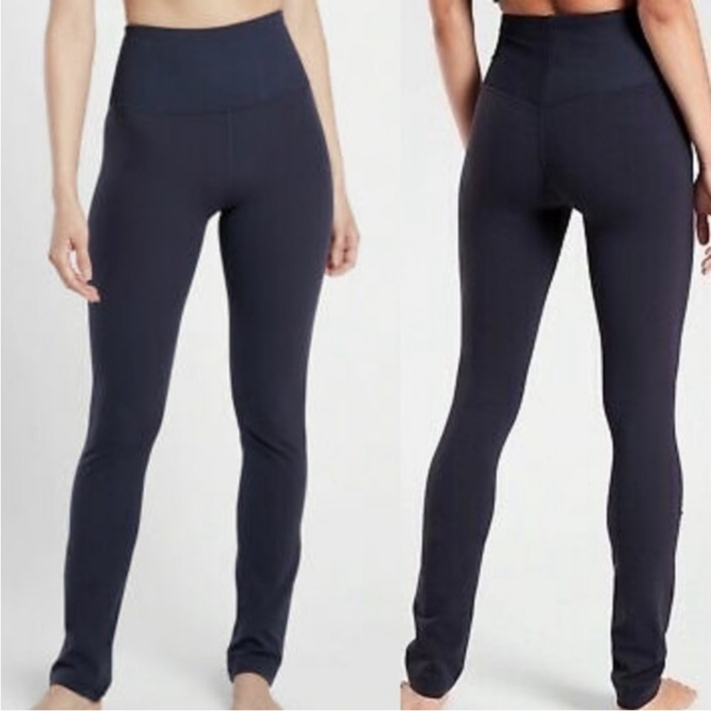 NEW Athleta Navy Studio Rib Skinny Leg Pant -Sz LP